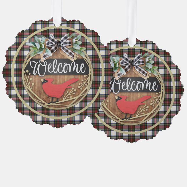 Carte Décorative Stewart habiller moderne écossais Tartan Christmas (Recto/Verso)