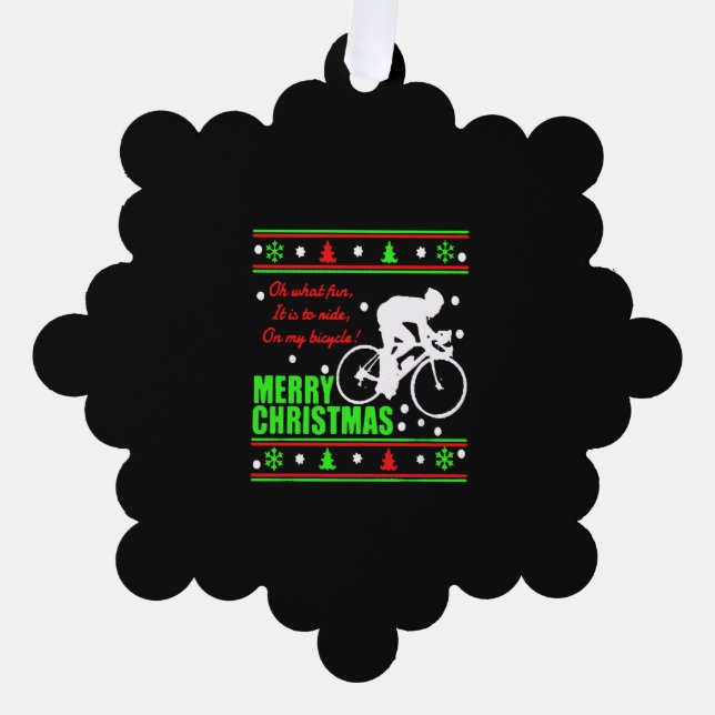 Carte Décorative T-shirt de Bicycle Christmas (Recto)