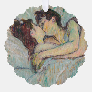Carte Décorative Toulouse-Lautrec - Au lit : Le baiser