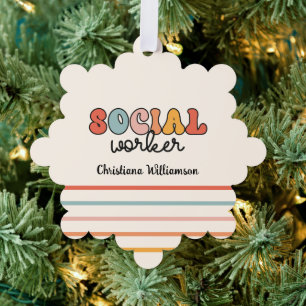 Carte Décorative Travailleur social rétro personnalisé