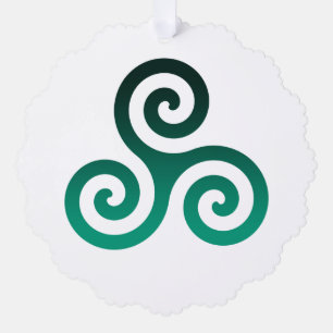 Carte Décorative Triskele vert