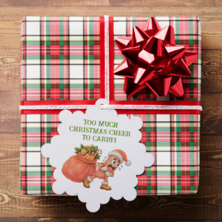 Carte Décorative Trop de joie de Noël à porter ! Salami