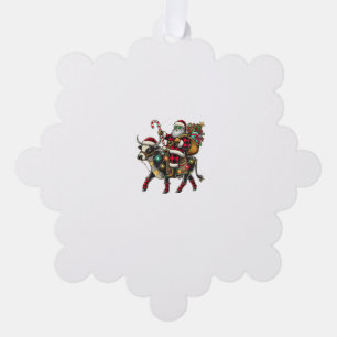 Carte Décorative Vache Noël Père Noël Buffalo Plaid Noël Vache Love