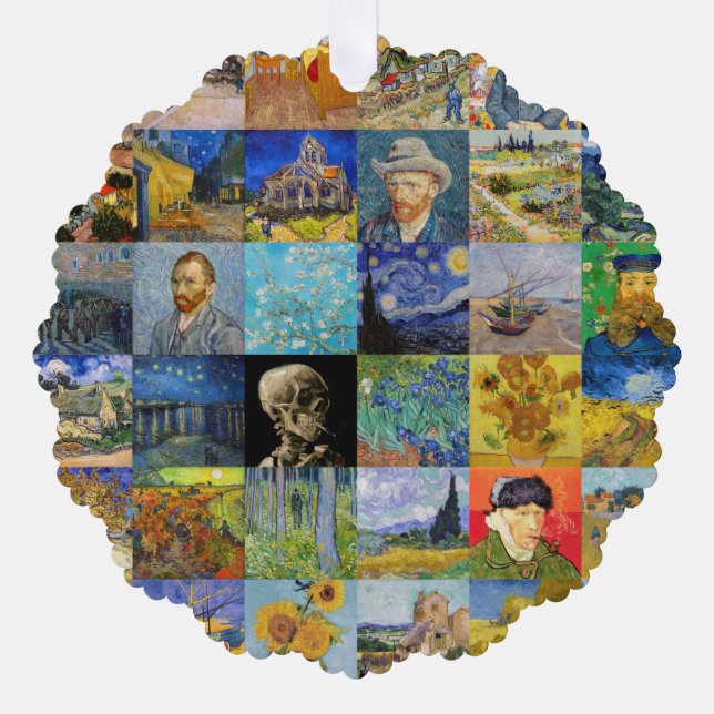 Carte Décorative Vincent van Gogh - chefs-d'oeuvre Mosaic Patchwork (Recto)