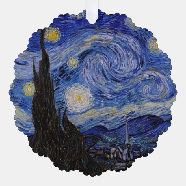 Carte Décorative Vincent Van Gogh - La nuit étoilée (Recto)
