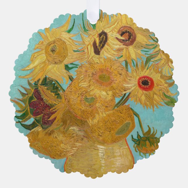 Carte Décorative Vincent Van Gogh - Vase avec douze tournesols (Recto)