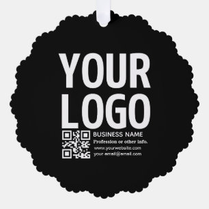 Carte Décorative Votre logo avec code QR et texte modifiables 