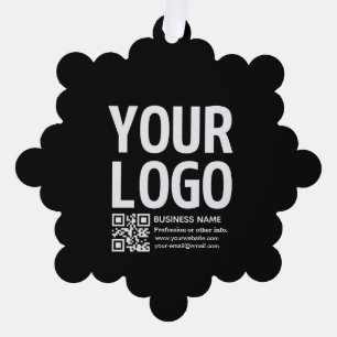 Carte Décorative Votre logo avec code QR et texte modifiables 