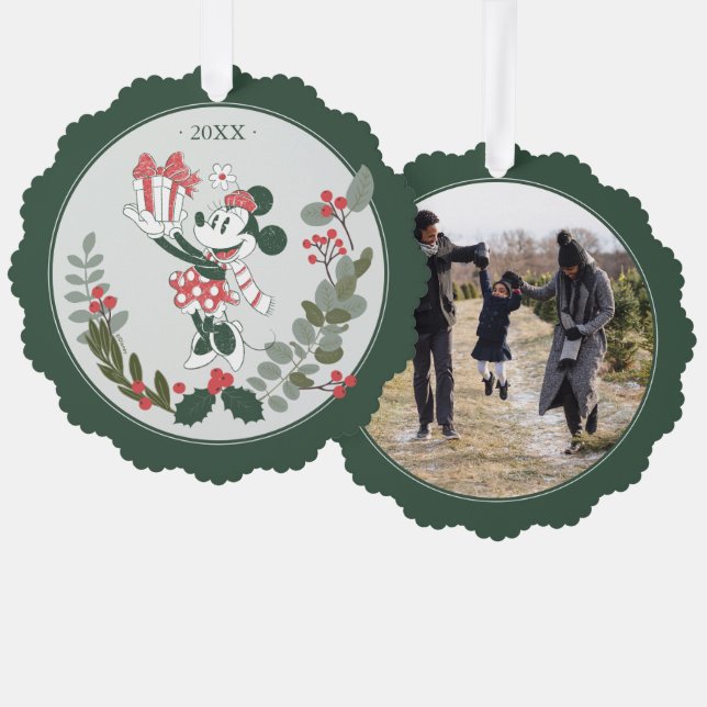 Carte Décorative Yuletide Joy | Minnie Noel (Recto/Verso)