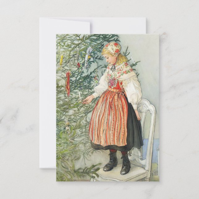 Carte Décorer l'arbre de Noël - Carl Larsson (Devant)