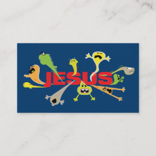 Carte d'écriture de Jésus effrayant