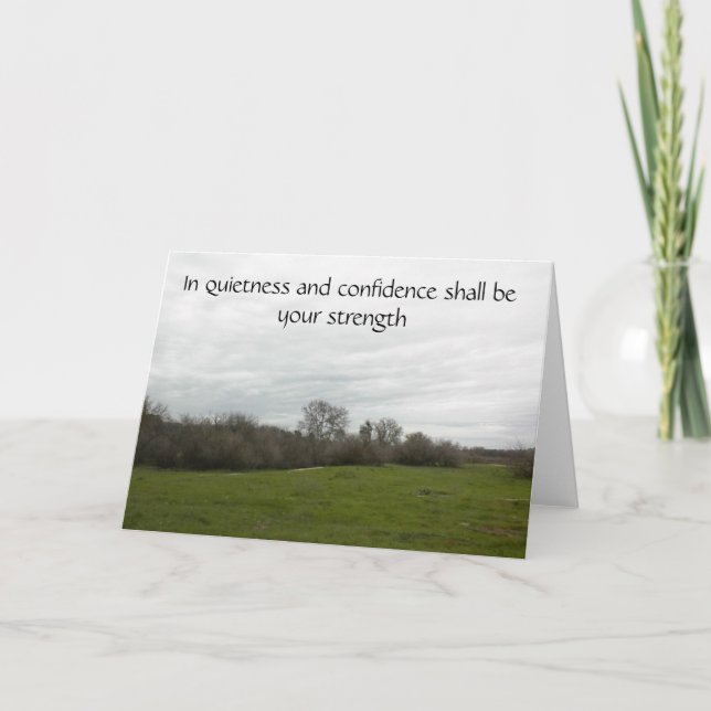 Carte d'écriture pour encourager la confiance. (Devant)