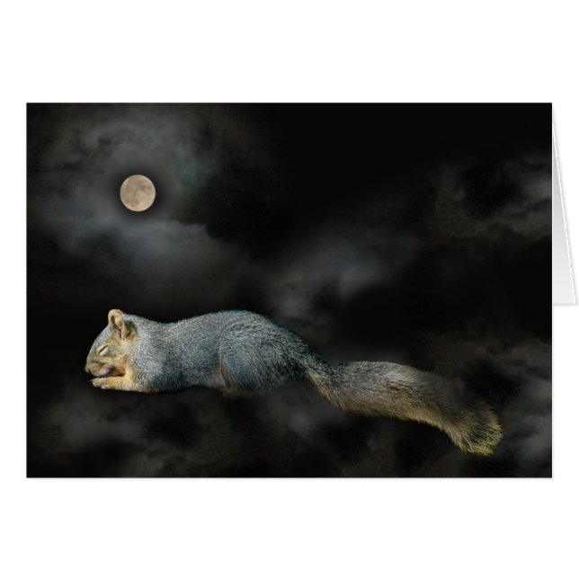 Carte d'écureuil couchant (Devant horizontal)