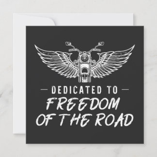 Carte Dédié À La Liberté De La Route