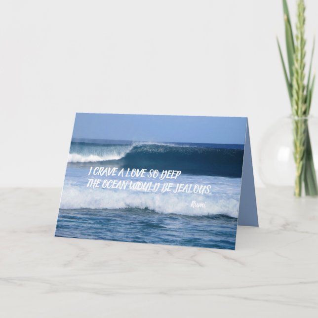 CARTE DEEP LOVE CRAVE RUMI QUOTE (Devant)