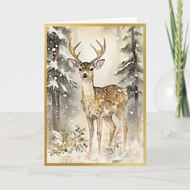 Carte Deer de bois opulent (Devant)