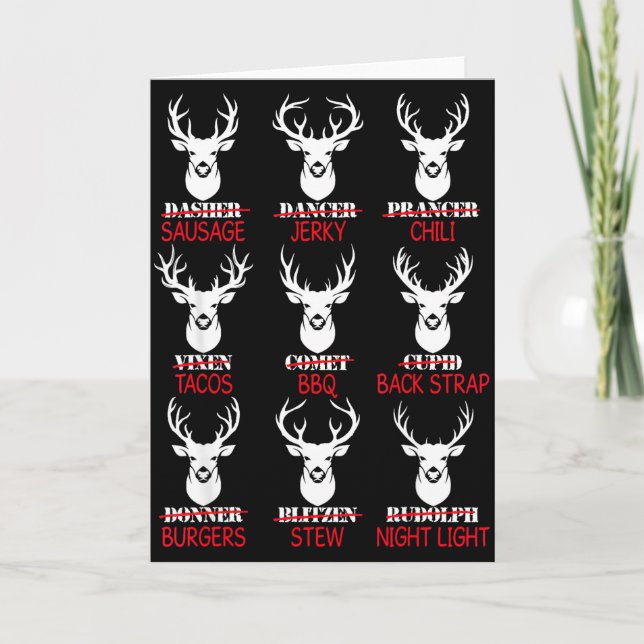 Carte Deer Hunting Gift Hunter Of All Santa's Reindeer  (Devant)