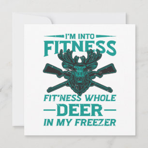 Carte Deer In My Freezer - amateur de chasse