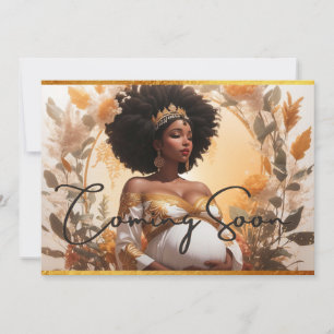 Carte Déesse Africaine Soft Boho Annonces de grossesse