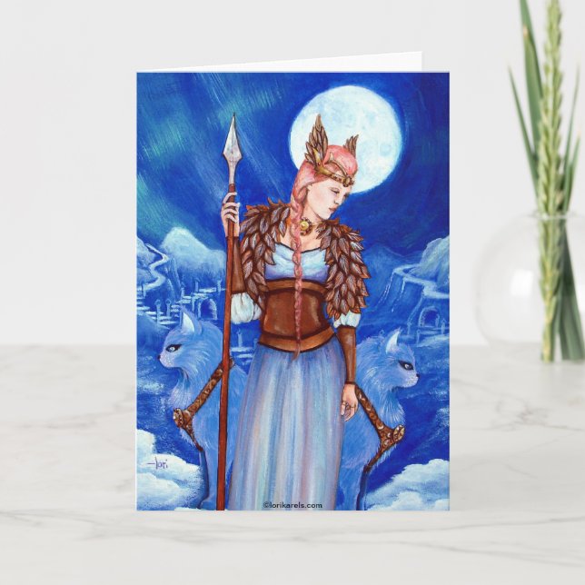 Carte Déesse des norses de Freya (Devant)