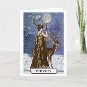 Carte Déesse des voeux d'hiver