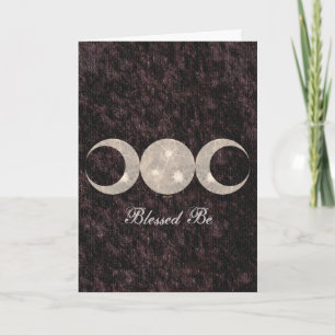 Carte Déesse triple tirée à quatre épingles de lune de