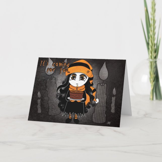 Carte "d'effroi d'anniversaire" (Devant)