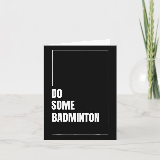 Carte Défi de jeu de raquette de badminton dynamique (Devant)