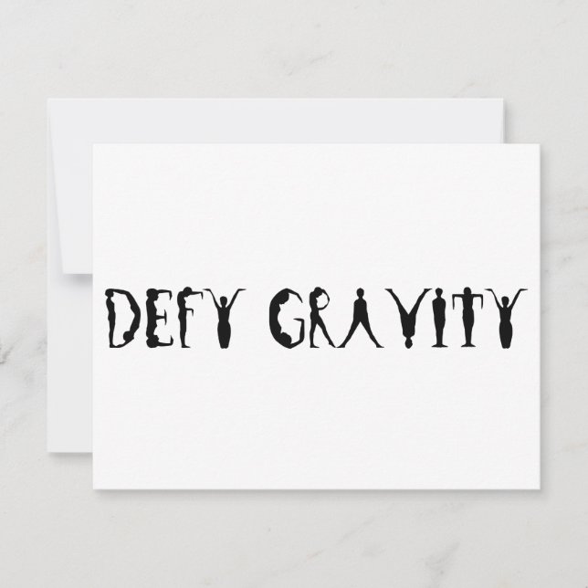 Carte Défier la gravité (Devant)