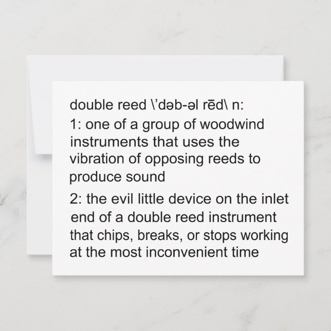 Carte Définition à deux branches (Devant)