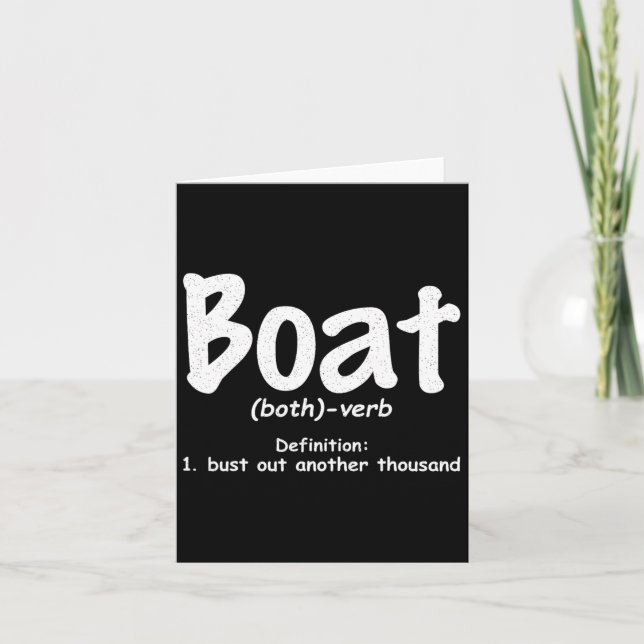 Carte Définition De Bateau Bust Out Another Mille Bo Drô (Devant)