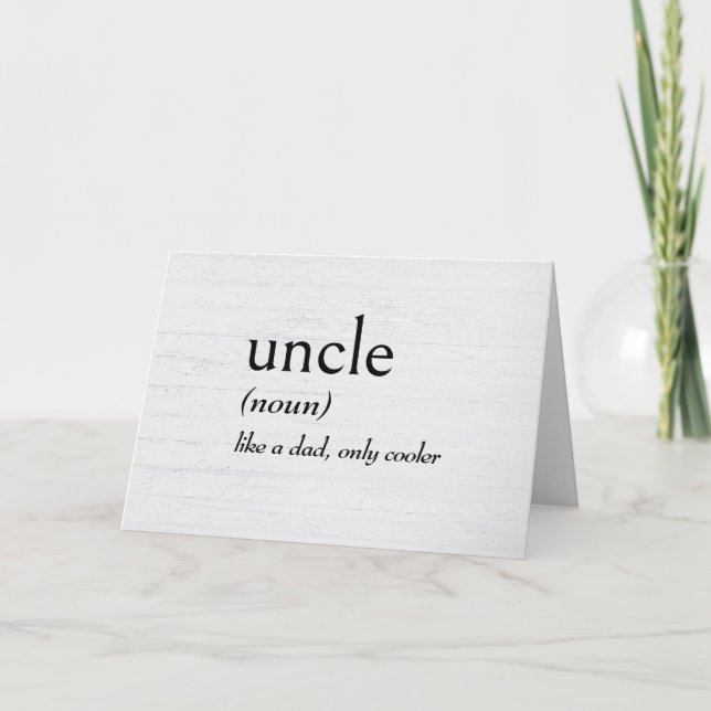 Carte Définition De Dictionnaire Pour UNCLE (Devant)