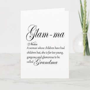 Carte Définition de grand-mère GLAM MA