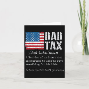 Carte Définition de la taxe papa hommes drôle Fête des P