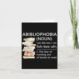 Carte Définition de l'abibliophobie drôle lecteur ver de