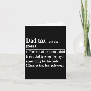 Carte Définition de l'impôt papa drôle Papa Fête des Pèr