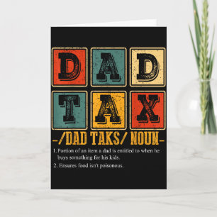 Carte Définition de papa drôle rétro papa humour t-shirt