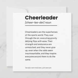 Carte Définition de pom-pom girl, Merci cheerleader
