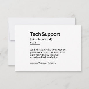 Carte Définition de support technique amusante   Bureau 