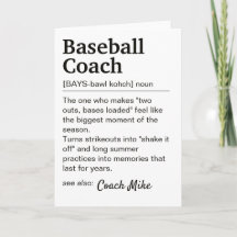 Définition d'entraîneur de baseball Merci personna