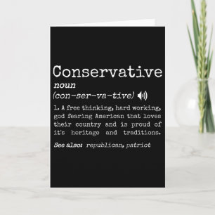 Carte Définition drôle de conservateur traditionnel Pro