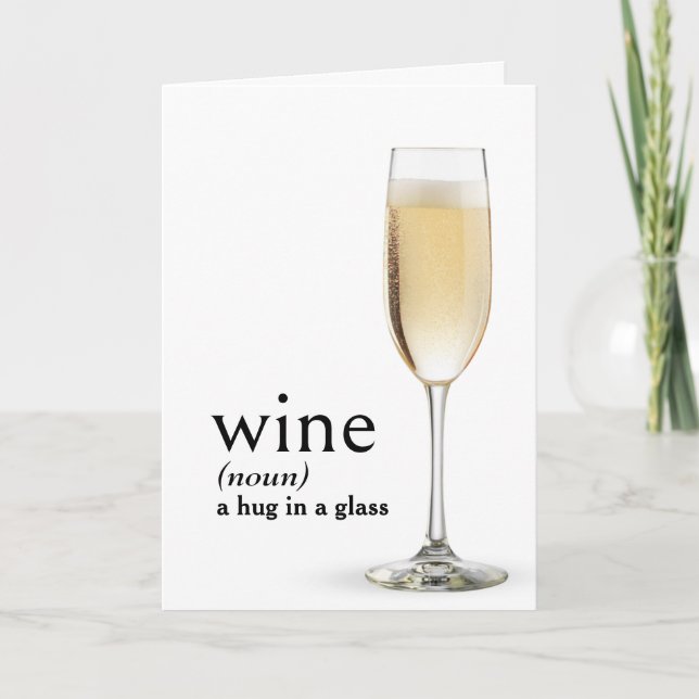 Carte Définition du dictionnaire de VIN pour anniversair (Devant)