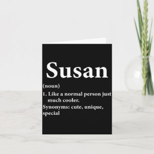 Carte Définition du nom Susan Drôle D