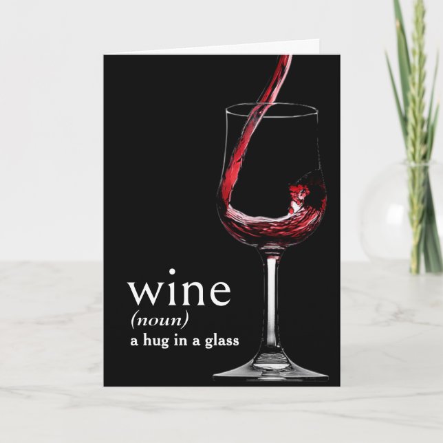 Carte Définition du vin pour l'anniversaire (Devant)