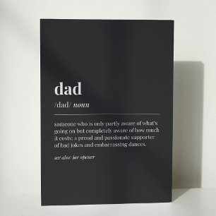 Carte Définition Papa Drôle Noir
