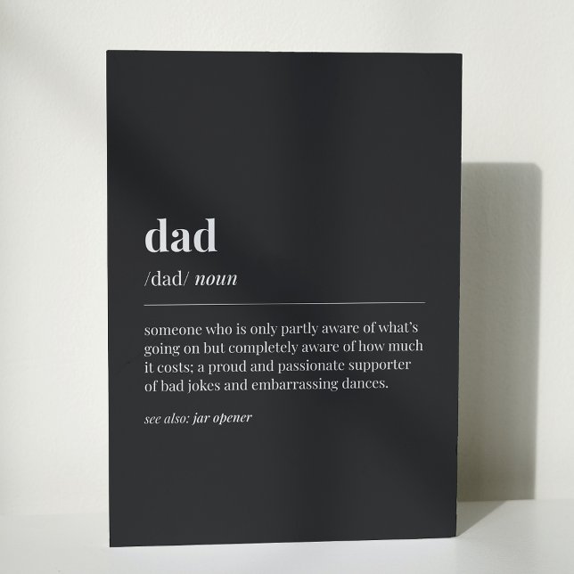 Carte Définition Papa Drôle Noir (Créateur téléchargé)