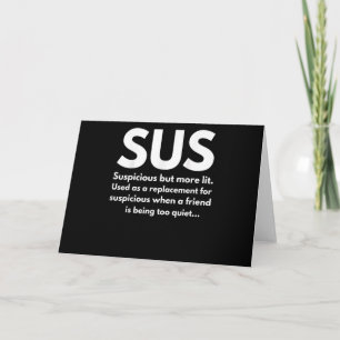 Carte Définition Sus Ami Suspect Comportant Sus