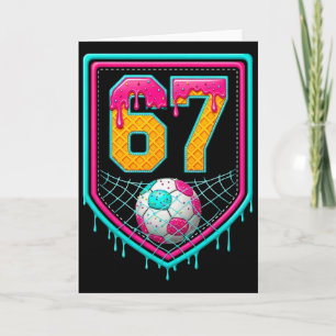 Carte Dégoulinade de footballeur Numéro 67 Joueur de foo