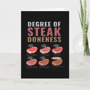 Carte Degré D'Élevage De Steak Grillades De Viande BBQ