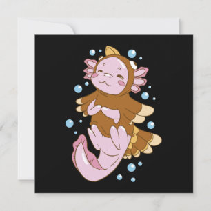 Carte Déguisement de dinde Axolotl Amusant
